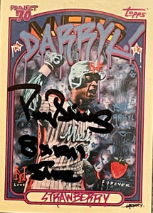 Darryl Strawberry Topps Project 70 Autographed - 8X All-Star Black Inscription
