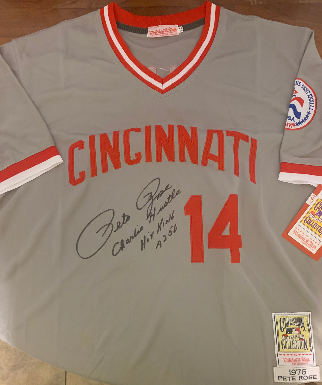 Pete Rose Autographed Custom on Field Style Jersey