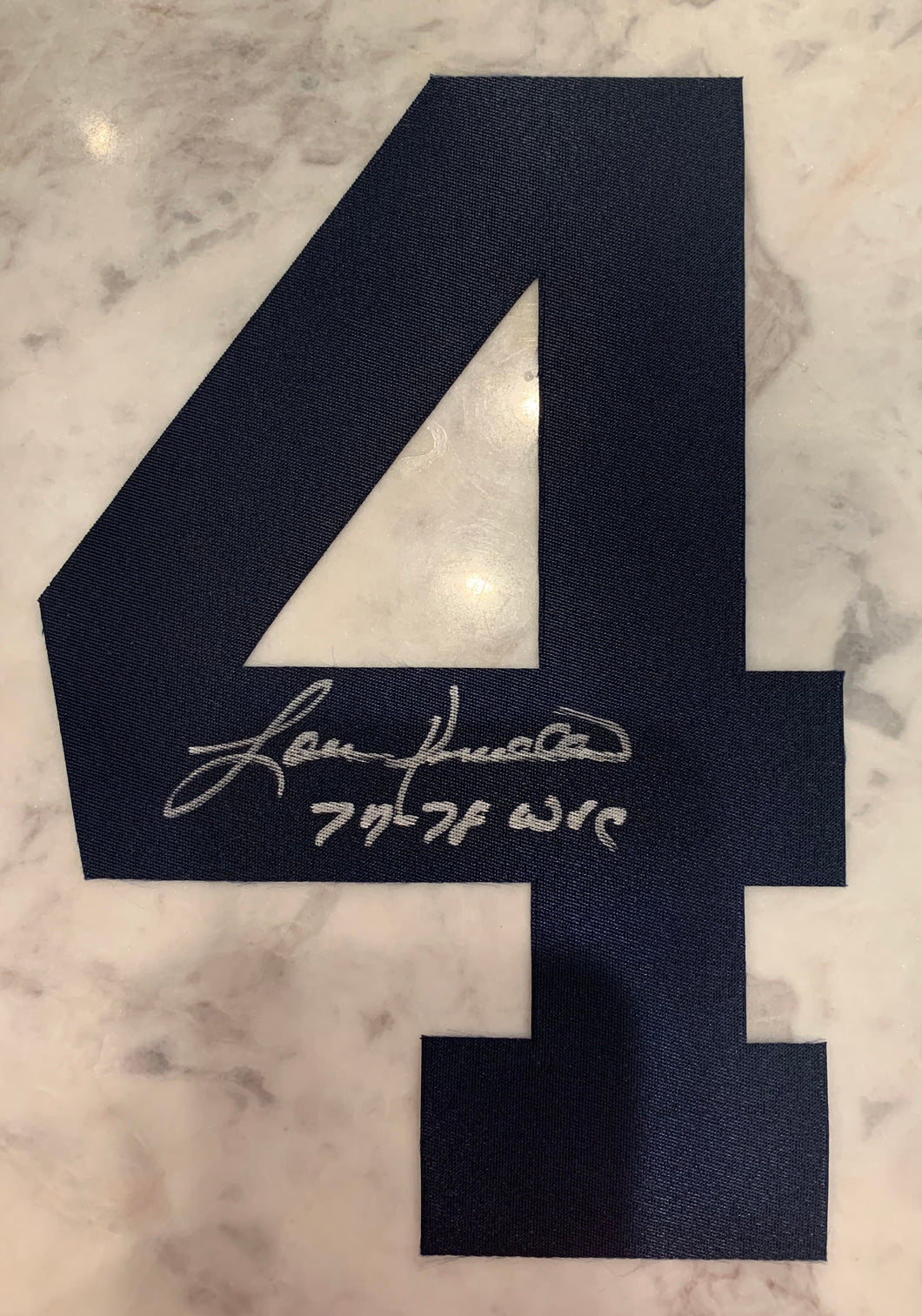 Lou Piniella Signed Yankees Jersey Number