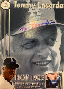 Tommy Lasorda Autographed Hall of Fame Photo