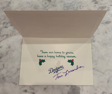Load image into Gallery viewer, Tommy Lasorda Signed Dodgers Christmas Card