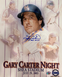 Gary Carter Autographed "Gary Carter Night" 8" x 10" Photo