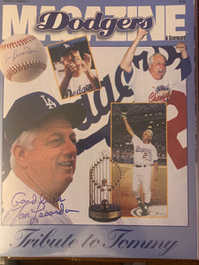 Tommy Lasorda Signed Dodgers Magazine